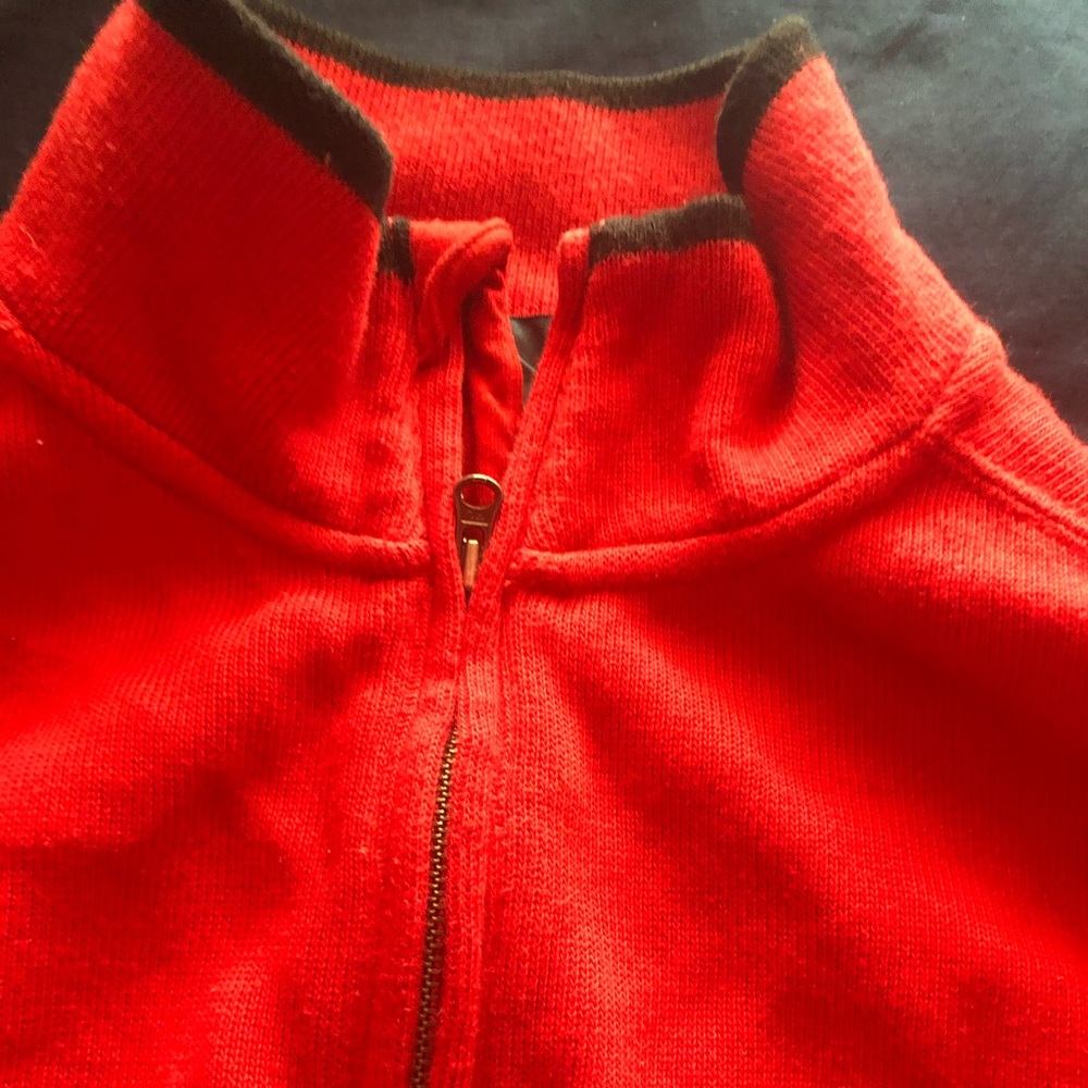Red polo shirt